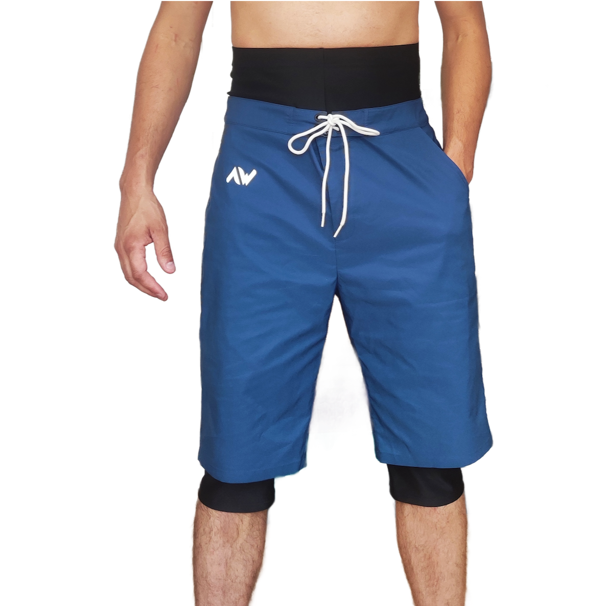 short de bain bleu pour musulman awra